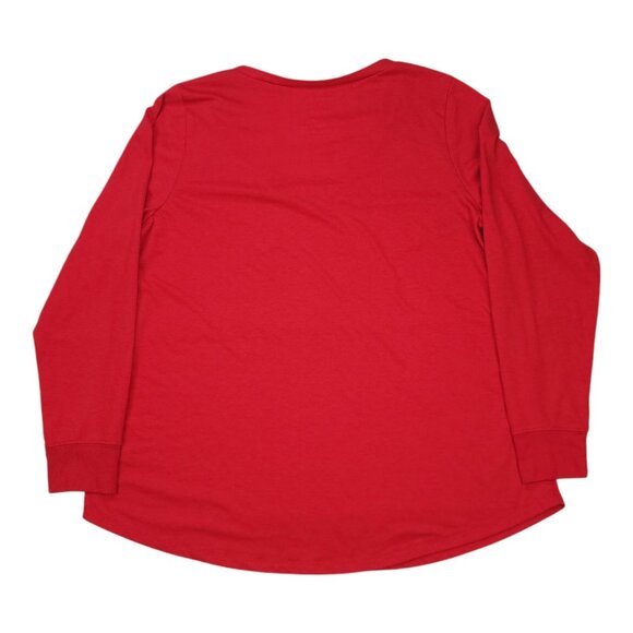 Torrid 2X Long Sleeve Girlfriend Tee Classic Fit 65% Polyester 35% Cotton V-Neck - Picture 3 of 6